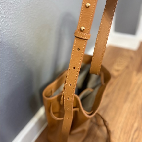 - [ ] Poetry Tan Leather Bucket Bag with Tassels - Picture 8 of 10